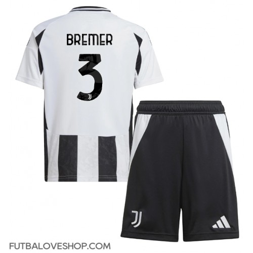 Dres Juventus Gleison Bremer #3 Domáci pre deti 2024-25 Krátky Rukáv (+ trenírky)